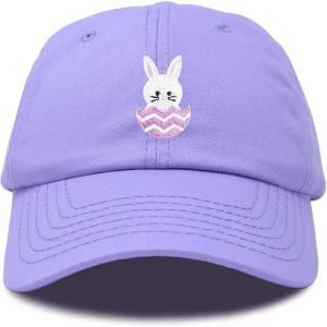 imageDALIX Cute Easter Bunny Kids Hat Embroidered Girls Baseball CapLavender