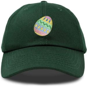 imageDALIX Elegant Colorful Egg Easter Hat Womens Embroidered Baseball CapDark Green