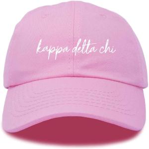 imageDALIX Kappa Delta Chi Cursive Sorority Hat Womens Embroidered CapLight Pink