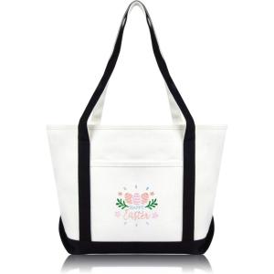 imageHappy Easter Womens Classic Premium Embroidered Tote BagBlack
