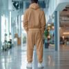imageDALIX Alien Embroidery Relaxed Sweatsuit Set Hoodie Jogger Soft Fleece Relaxed Fit Lounge MensCamel