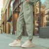 imageDALIX Alien Embroidery Relaxed Sweatsuit Set Hoodie Jogger Soft Fleece Relaxed Fit Lounge MensOil Green