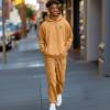 imageDALIX Alien Embroidery Relaxed Sweatsuit Set Hoodie Jogger Soft Fleece Relaxed Fit Lounge MensPeanut