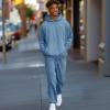 imageDALIX Alien Embroidery Relaxed Sweatsuit Set Hoodie Jogger Soft Fleece Relaxed Fit Lounge MensPebble Blue
