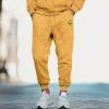 imageDALIX Alien Embroidery Washed Sweatsuit Set Hoodie Jogger Soft Fleece Relaxed Fit Lounge MensMustard