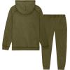 imageDALIX Alien Embroidery Washed Sweatsuit Set Hoodie Jogger Soft Fleece Relaxed Fit Lounge MensOlive