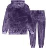 imageDALIX Alien Embroidery Washed Sweatsuit Set Hoodie Jogger Soft Fleece Relaxed Fit Lounge MensPurple