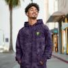 imageDALIX Alien Embroidery Washed Sweatsuit Set Hoodie Jogger Soft Fleece Relaxed Fit Lounge MensPurple