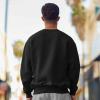imageDALIX Astronaut Embroidery Relaxed Crewneck Sweatshirt Soft Fleece Fit Lounge MensBlack