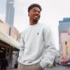 imageDALIX Astronaut Embroidery Relaxed Crewneck Sweatshirt Soft Fleece Fit Lounge MensLunar Gray