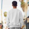 imageDALIX Astronaut Embroidery Relaxed Crewneck Sweatshirt Soft Fleece Fit Lounge MensLunar Gray