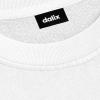 imageDALIX Astronaut Embroidery Relaxed Crewneck Sweatshirt Soft Fleece Fit Lounge MensWhite