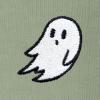 imageDALIX Ghost Embroidery Relaxed Crewneck Sweatshirt Soft Fleece Fit Lounge MensOil Green
