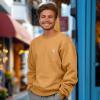 imageDALIX Ghost Embroidery Relaxed Crewneck Sweatshirt Soft Fleece Fit Lounge MensPeanut