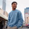 imageDALIX Ghost Embroidery Relaxed Crewneck Sweatshirt Soft Fleece Fit Lounge MensPebble Blue