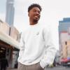 imageDALIX Ghost Embroidery Relaxed Crewneck Sweatshirt Soft Fleece Fit Lounge MensWhite