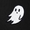 imageDALIX Ghost Embroidery Relaxed Hoodie Soft Fleece Sweatshirt Drawcord Fit Lounge MensBlack