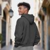 imageDALIX Ghost Embroidery Relaxed Hoodie Soft Fleece Sweatshirt Drawcord Fit Lounge MensCharcoal Htr