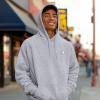 imageDALIX Ghost Embroidery Relaxed Hoodie Soft Fleece Sweatshirt Drawcord Fit Lounge MensHeather Gray