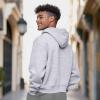 imageDALIX Ghost Embroidery Relaxed Hoodie Soft Fleece Sweatshirt Drawcord Fit Lounge MensHeather Gray