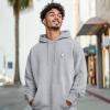 imageDALIX Ghost Embroidery Relaxed Hoodie Soft Fleece Sweatshirt Drawcord Fit Lounge MensHeather Gray