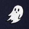 imageDALIX Ghost Embroidery Relaxed Hoodie Soft Fleece Sweatshirt Drawcord Fit Lounge MensNavy Blue