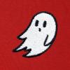 imageDALIX Ghost Embroidery Relaxed Hoodie Soft Fleece Sweatshirt Drawcord Fit Lounge MensRed