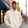 imageDALIX Ghost Embroidery Relaxed Hoodie Soft Fleece Sweatshirt Drawcord Fit Lounge MensSandshell