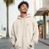 imageDALIX Ghost Embroidery Relaxed Hoodie Soft Fleece Sweatshirt Drawcord Fit Lounge MensSandshell