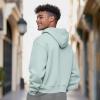 imageDALIX Ghost Embroidery Relaxed Hoodie Soft Fleece Sweatshirt Drawcord Fit Lounge MensSea Foam