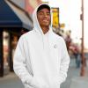 imageDALIX Ghost Embroidery Relaxed Hoodie Soft Fleece Sweatshirt Drawcord Fit Lounge MensWhite