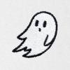 imageDALIX Ghost Embroidery Relaxed Hoodie Soft Fleece Sweatshirt Drawcord Fit Lounge MensWhite
