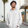 imageDALIX Ghost Embroidery Relaxed Hoodie Soft Fleece Sweatshirt Drawcord Fit Lounge MensWhite