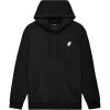 imageDALIX Ghost Embroidery Relaxed Hoodie Soft Fleece Sweatshirt Drawcord Fit Lounge MensBlack