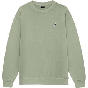 imageDALIX Astronaut Embroidery Relaxed Crewneck Sweatshirt Soft Fleece Fit Lounge MensOil Green