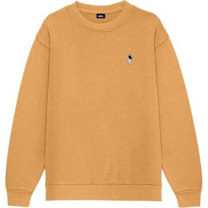 imageDALIX Astronaut Embroidery Relaxed Crewneck Sweatshirt Soft Fleece Fit Lounge MensPeanut