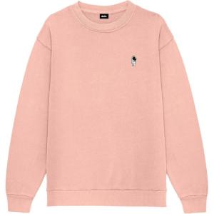 imageDALIX Astronaut Embroidery Relaxed Crewneck Sweatshirt Soft Fleece Fit Lounge MensPink