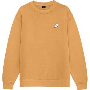 imageDALIX Ghost Embroidery Relaxed Crewneck Sweatshirt Soft Fleece Fit Lounge MensPeanut