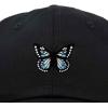 imageDALIX Butterfly Embroidered Cap Cotton Baseball Hat Garden WomensBlack