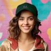 imageDALIX Butterfly Embroidered Cap Cotton Baseball Hat Garden WomensDark Green