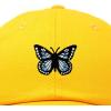 imageDALIX Butterfly Embroidered Cap Cotton Baseball Hat Garden WomensGold