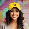 imageDALIX Butterfly Embroidered Cap Cotton Baseball Hat Garden WomensGold
