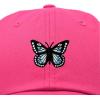 imageDALIX Butterfly Embroidered Cap Cotton Baseball Hat Garden WomensHot Pink