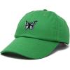 imageDALIX Butterfly Embroidered Cap Cotton Baseball Hat Garden WomensKelly Green