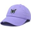 imageDALIX Butterfly Embroidered Cap Cotton Baseball Hat Garden WomensLavender
