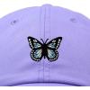 imageDALIX Butterfly Embroidered Cap Cotton Baseball Hat Garden WomensLavender