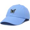 imageDALIX Butterfly Embroidered Cap Cotton Baseball Hat Garden WomensLight Blue