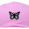 imageDALIX Butterfly Embroidered Cap Cotton Baseball Hat Garden WomensLight Pink