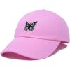 imageDALIX Butterfly Embroidered Cap Cotton Baseball Hat Garden WomensLight Pink