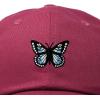 imageDALIX Butterfly Embroidered Cap Cotton Baseball Hat Garden WomensMaroon